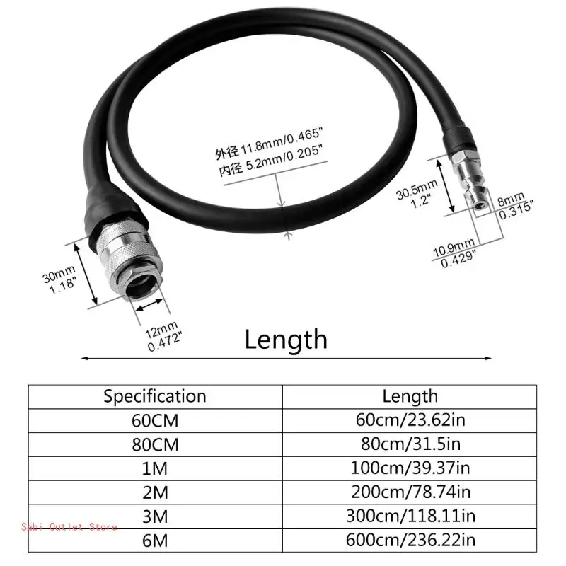 Tire Inflator Hose Adapter Locking Bike Motorcycle Car Tire Air Inflator Hose Inflatable Extension Tube Connector