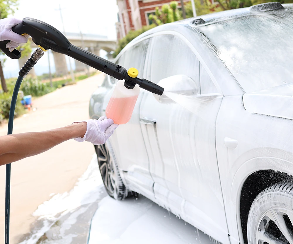 750ML Vaso di schiuma Pistola a spruzzo di schiuma di neve Giardino esterno Lavaggio auto Lavatrice ad alta pressione Generatore di schiuma di