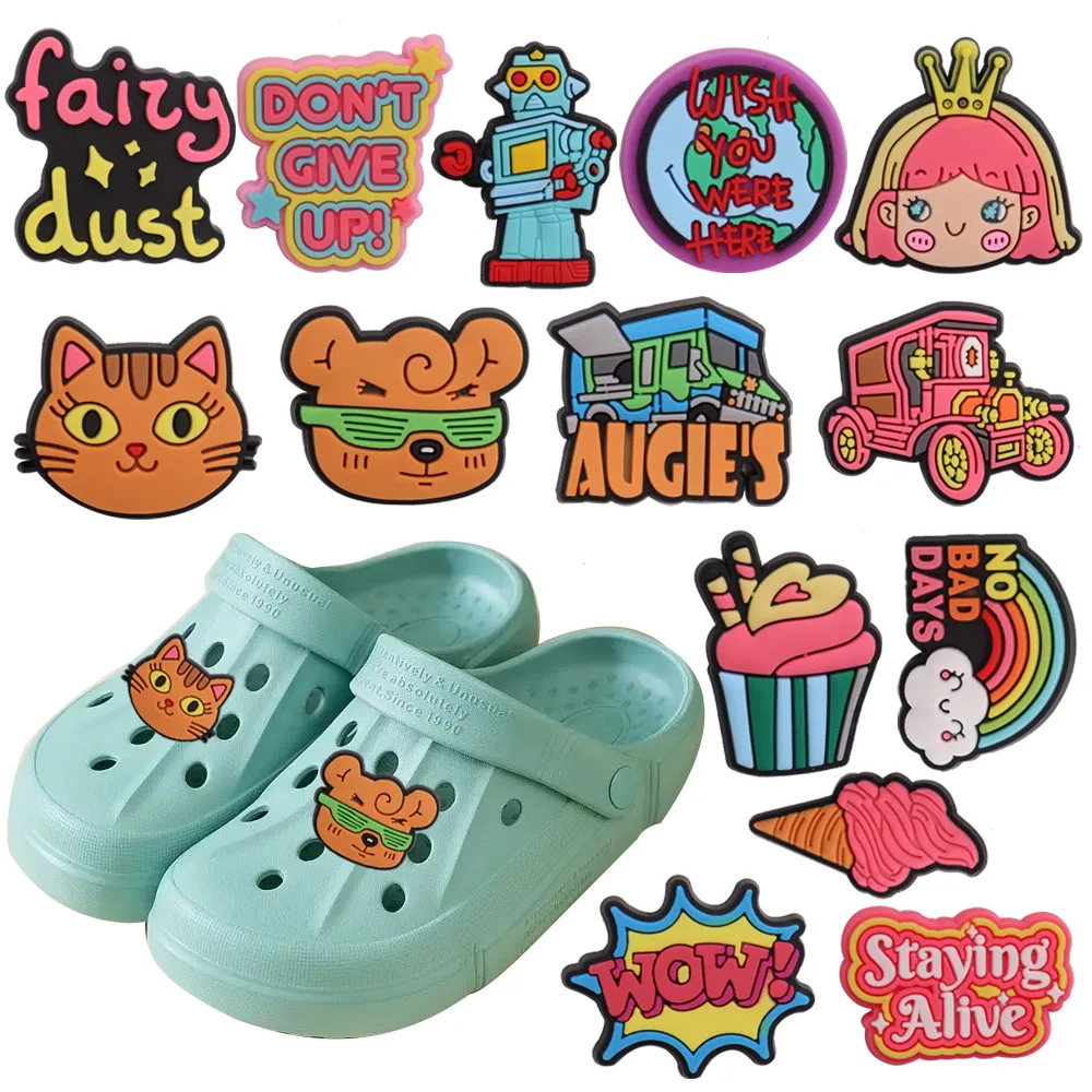 Горячие игрушки, брендовые резиновые украшения для обуви, упаковка из 14 штук входят подвески для детей Горячие игрушки, брендовые резиновые украшения для обуви, упаковка из 14 штук входят подвески для детей