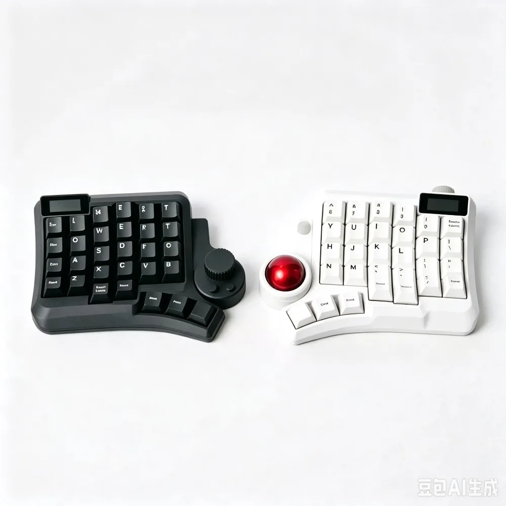 Velvet Curved Split Keyboards Kit3x6/4x6 Knob Trackball Screen Wireless Bluetooth Mechanical Keyboard Dual Mode ZMK Game Teclado