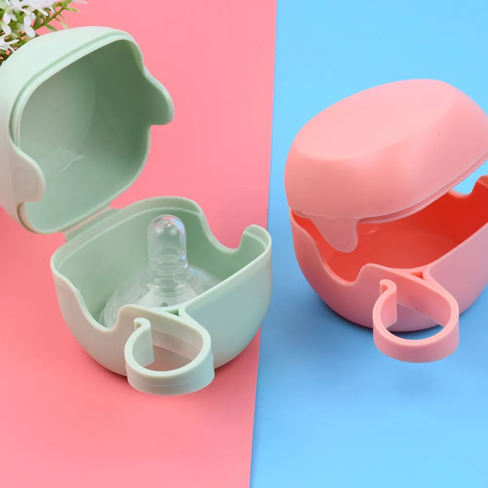 

4Pcs Baby Pacifier Box Dustproof Case Portable Storage Container Safe Food-Grade Plastic Infant Pacifier Holder Easy Clean Carry
