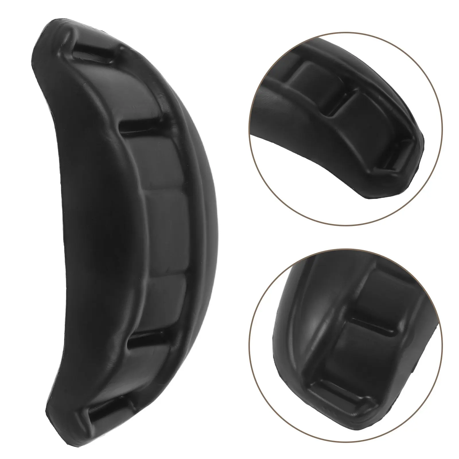 Hockey Player Chin Cup Black PU Protective Pad Impact Absorbing Soft Football Chin Cushion Replacement Sports
