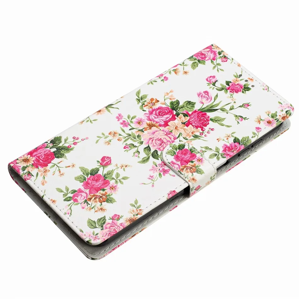 Cute Painted Stand Case For Xiaomi Mi Redmi 10A 10C 9A 9C A1 Note 9 10 10S 11 Pro 11s 9s 8T Card Slot Protect Flip Coque D18D