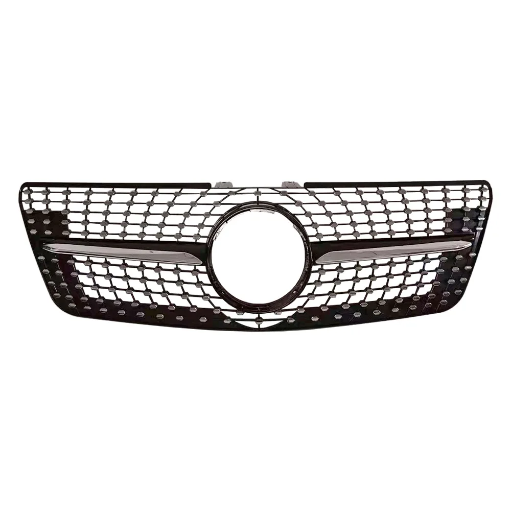 Diamond Style Front Grille Grills For Mercedes Benz W164 ML 2005-2012 Silver/Black ML300 ML320 ML350 ML400 Car Bumper Hood Mesh