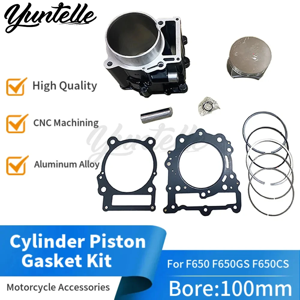 100mm Bore Cylinder Block Piston Ring Gasket Kit For BMW F650 F650GS F650CS F 650 GS 650cc 2000-2007 2006 Motorcycle Accessories