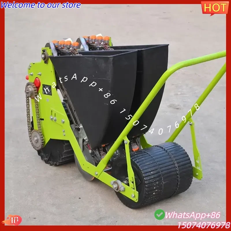 2026 Zhongyibo Manual 2-Row Garlic Planter High Productivity Hand-Pushed Precision Seeder with 1 Year Warranty