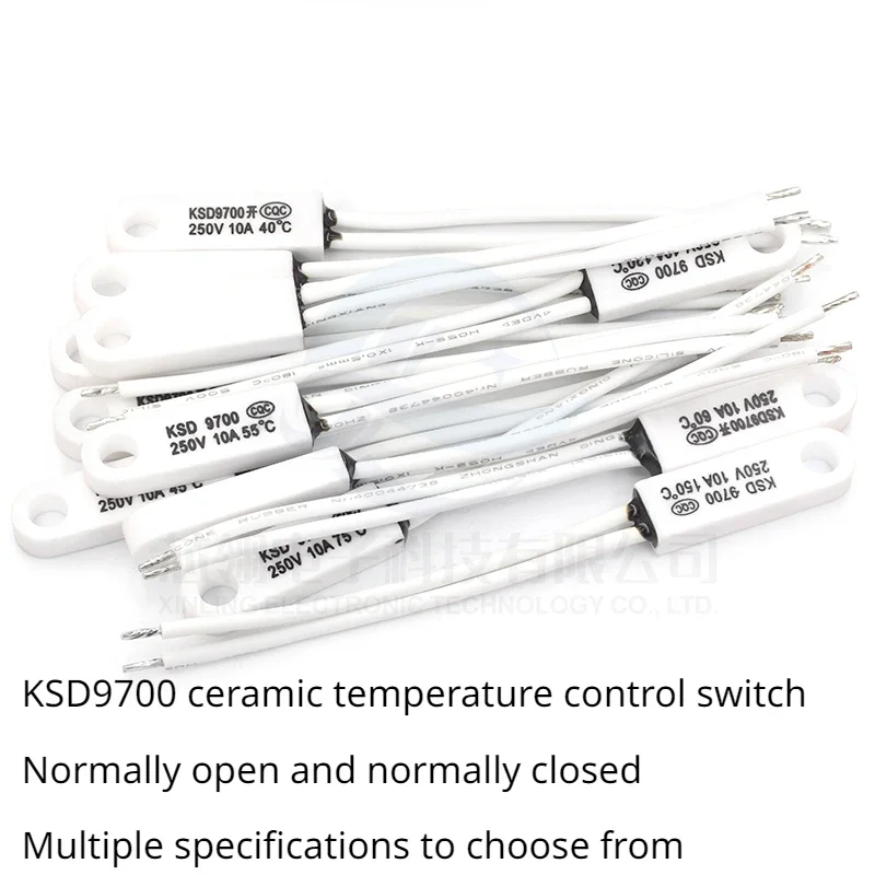 5pcs KSD9700 ceramic hole temperature control switch 40/50-150 degrees normally open and normally closed 5A/10A thermometer 250V