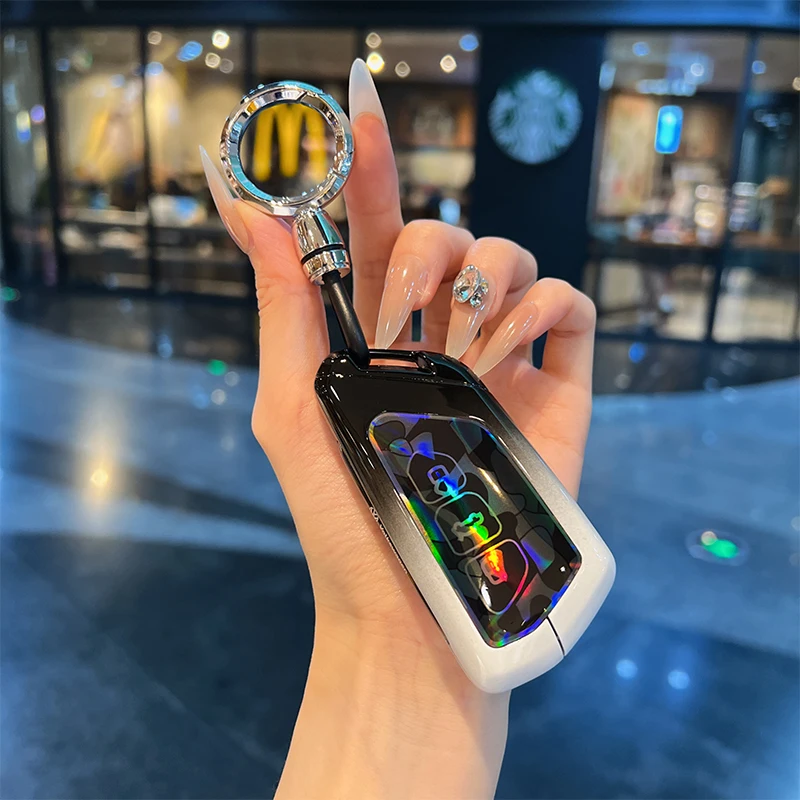 حافظة مفاتيح السيارة غطاء حقيبة لشركة فولكس فاجن فولكس فاجن جولف 8 MK8 ID.3 ID.4 كوبرا سكودا اوكتافيا A8 سيات ليون MK4 2020 2021 فورمينتور تاراكو #5