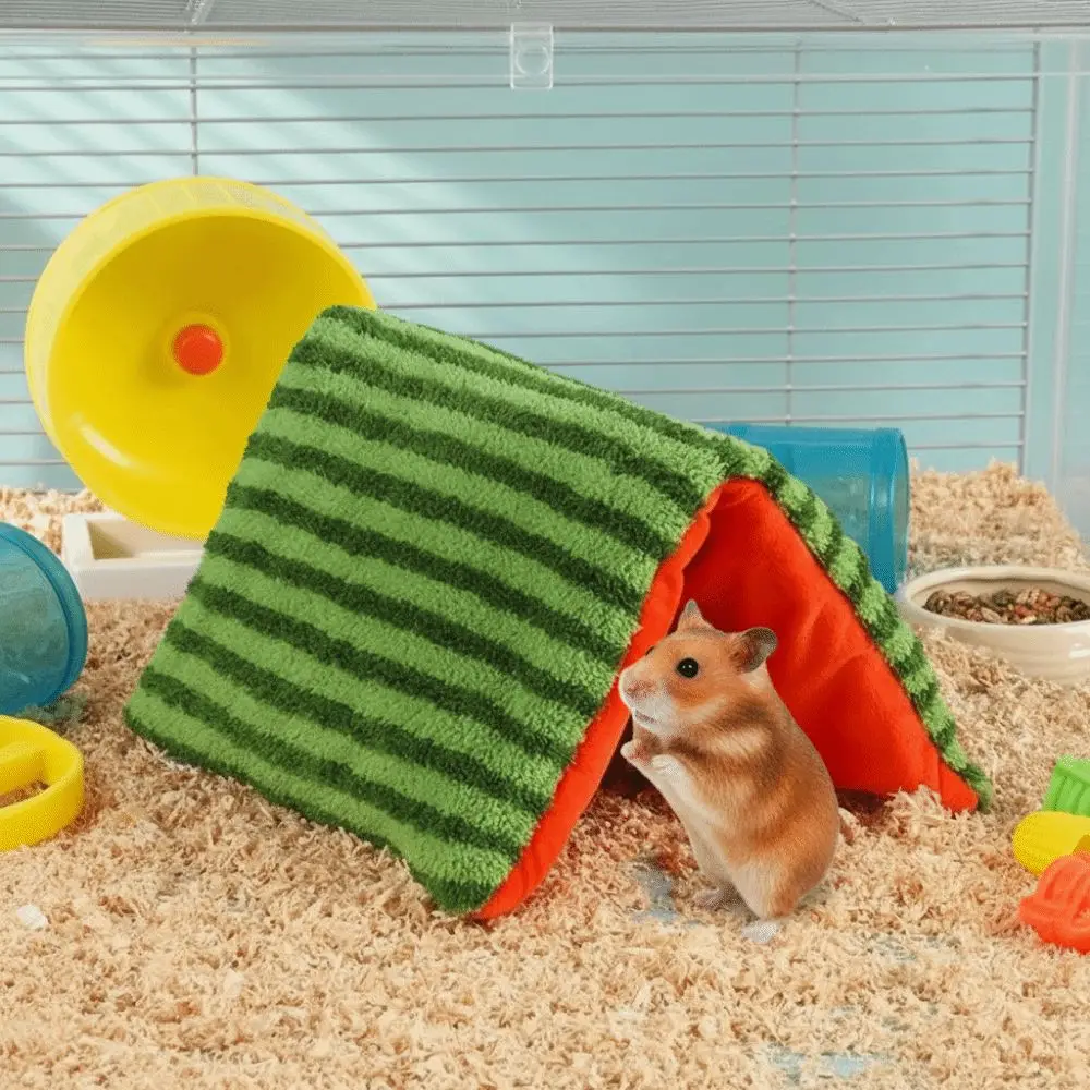 

Warm Guinea Pig Tunnel Pad Foldable Soft Hamster Cotton Mat Windproof Small Pet Sleeping House Cage Accessory