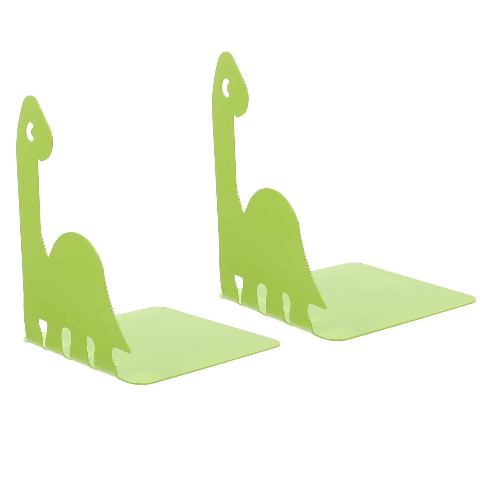 

2PCS Cartoon Bookends Desk Organizer Iron Material Adjustable Dividers Kids Room Decor Dino Shaped Study Accessories Storage
