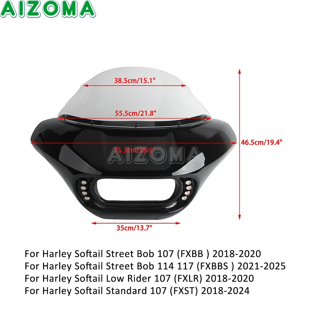 المزدوج ضوء هدية ل Baja LP4 تصميم الجبهة العلوي هدية قناع غطاء ل هارلي سوفتيل M8 منخفضة رايدر 107 FXLR القياسية FXST
