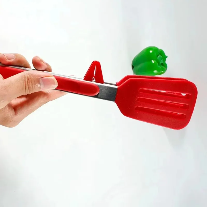 9 Inche Red with Bracket Silicone Food Clip In Kitchen High Temperature Resistant Anti Scalding Barbecue Clip image 4