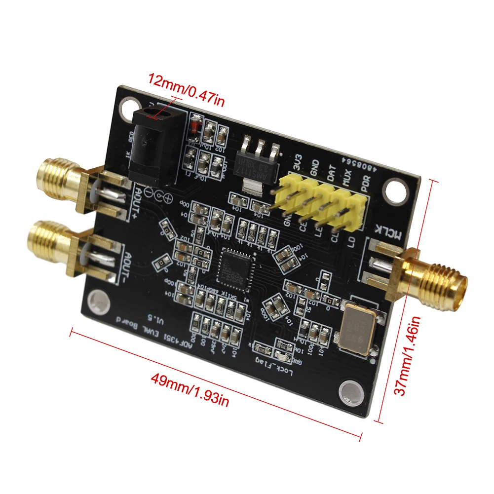 Generador de señal RF ADF4351, 135M-4,4 GHz, fuente de señal RF, sintetizador de frecuencia PLL, módulo de fuente de señal RF de bucle bloqueado de fase