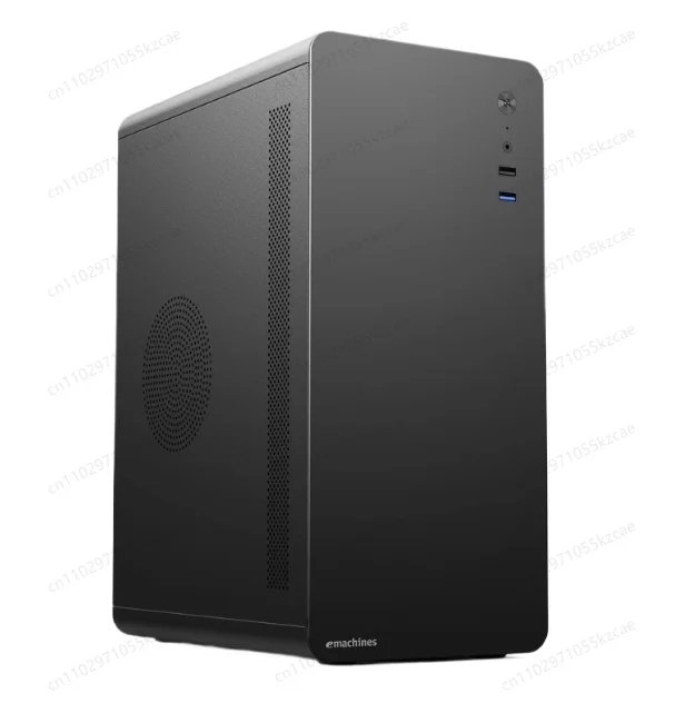 Office Desktop Computer Case: Portable M-ATX Small Form Factor Tower with Minimalist Design