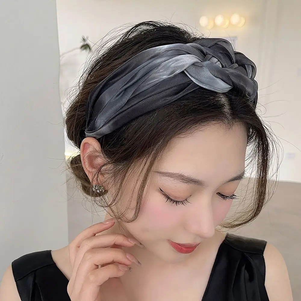 Headband estilo coreano para mulheres, cocar de rosto feminino, torcido para cabelos, acessórios de maquiagem para meninas