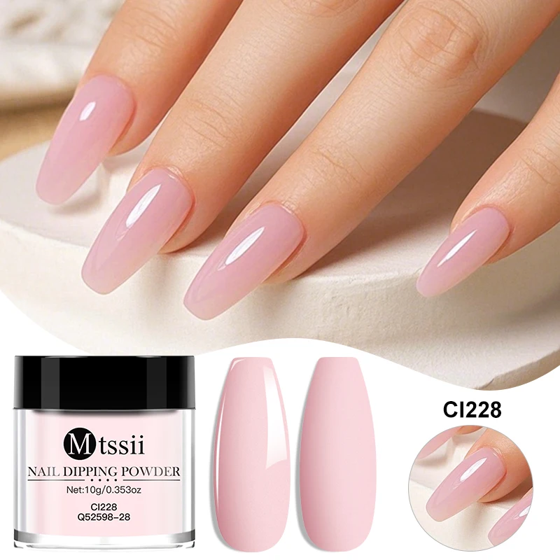 10g Nude Roze Nagel Dipping Powder Sprankelende Verloop Acrylpoeder Nagelglitter Stof Natuurlijk Droog Geen Lamp Uitharding Nodig Nagel Chrome