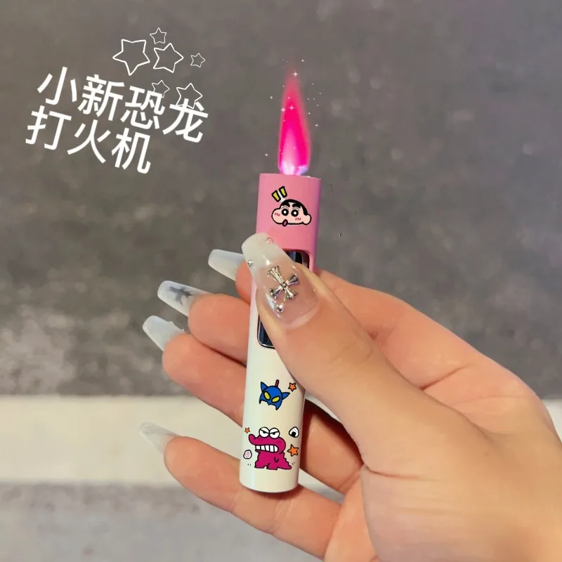 Lotso new anime lighter cute kawaii pink flame windproof inflatable gift for boyfriend KTV bar cigarette lighter birthday gift