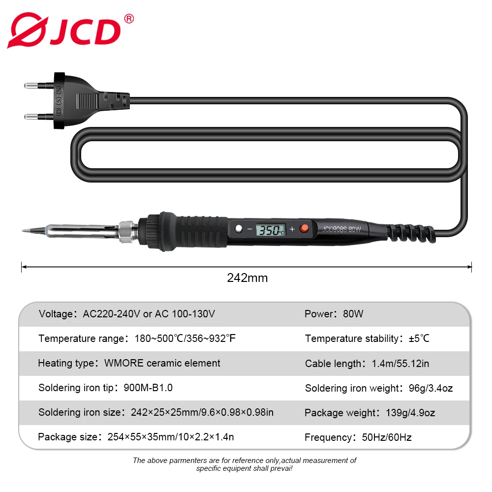 80W Soldering Iron Adjustable Temperature LCD display 908S Electric Solder Iron Rework Station For Welding Repair Tool 220V/110V