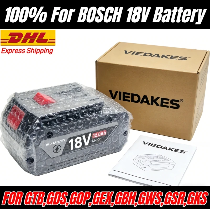 

safety & durable replacement for bosch 18v aKKyMyЛЯTOP 8.0ah/10.0ah/12.0ah high capacity for bosch 18v power tools