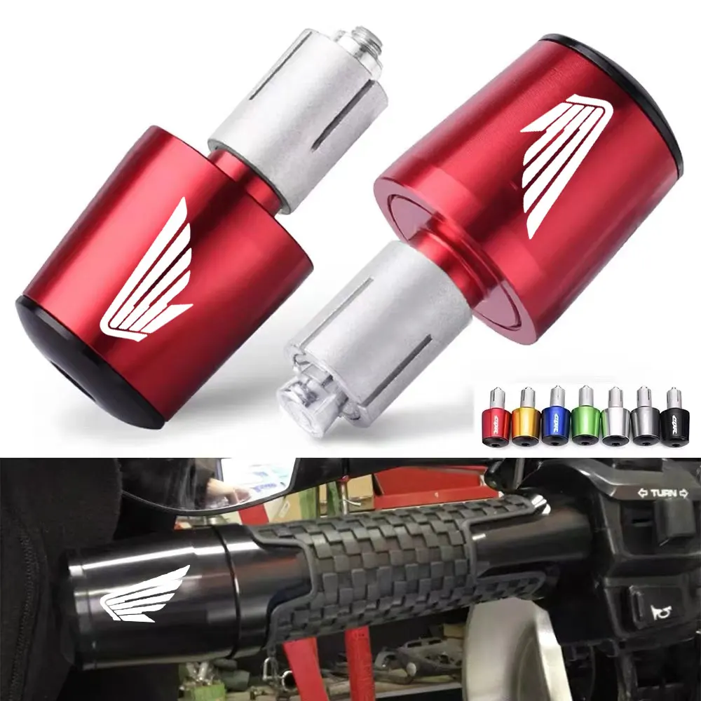 Empuñadura de motocicleta, manillar final, tapa de empuñaduras, tapón antivibración para Honda CBR 125R 600 F4i 650F/R 1000F cbr 600 1000 RR