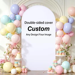 Personalized Custom Arch Backdrop Cover Photography background For Baby shower Wedding Decor Engagement Accessory Birthday party