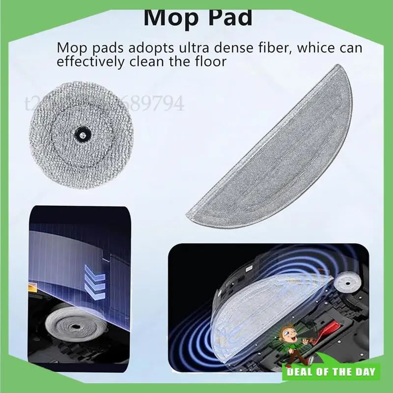 -ABPO 6PCS Mopp Pads Ersatz Für Roborock Saros 10 / G30 / Roborock S9 Maxv Ultra Staubsauger Teile waschbar Wischen Pad
