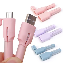 Silicone Cable Protector Cover for Micro USB Type C Charger Head Protector Data Cord Line Protection Sleeve Cable Saver