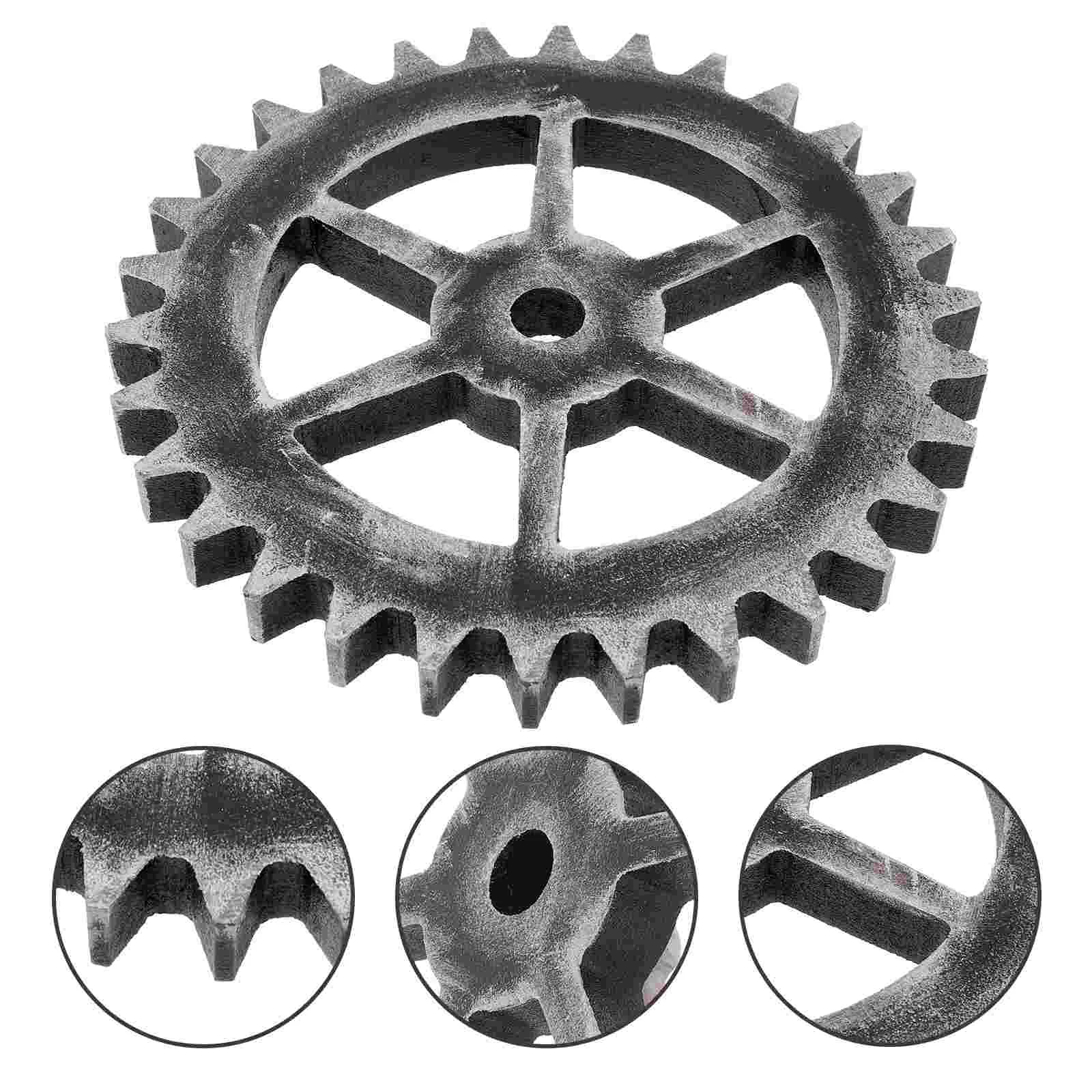 Vintage Industrial Style Wood Gear Wall Decor Retro Gear Pendant Home Decoration Gift for Home Office Living Room Shop