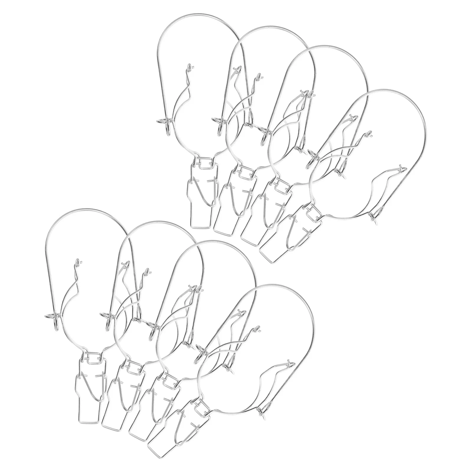 

8Pcs Sealed Jar Clip Metal Wire Lock Buckle Airtight Leak-Proof Replacement Mason Jar Fastening Buckle for Glass Jars Kitchen