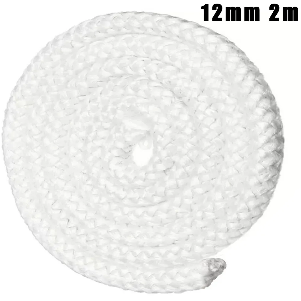 2m Fiberglass Sealing Rope Insulation Easy-install Fiberglass Fire Rope Heat-resistant Fireproof Sealing Strip