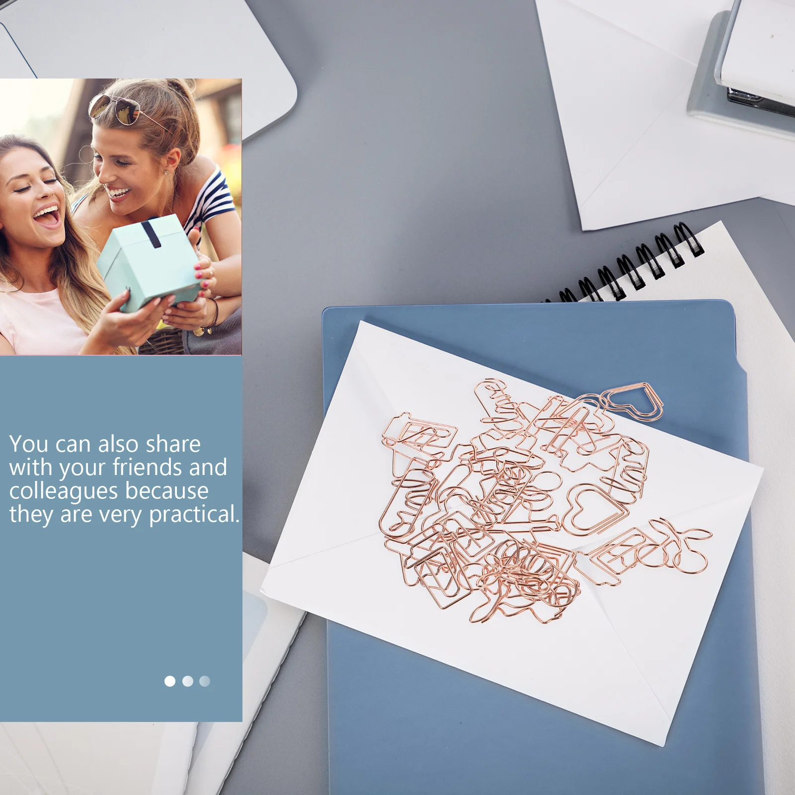 

30Pcs Metal Paperclips Small Creative Decorative Clips Office Document Photo Card Holders Paper Clips Paperclips