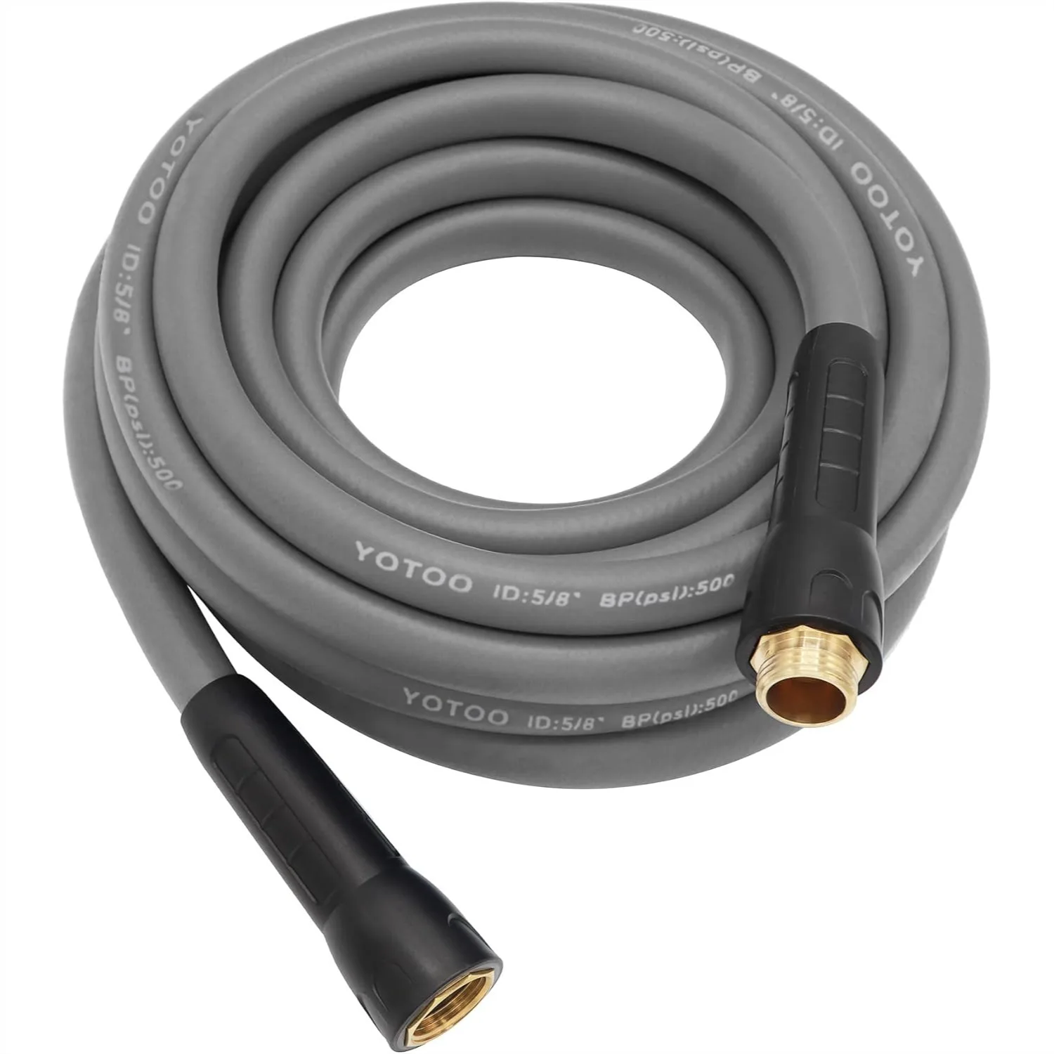 

Heavy Duty Hybrid Garden Water Hose 5/8in x 25ft 150 PSI Kink Resistant Flexible with Swivel Grip Handle Solid Brass Fittings