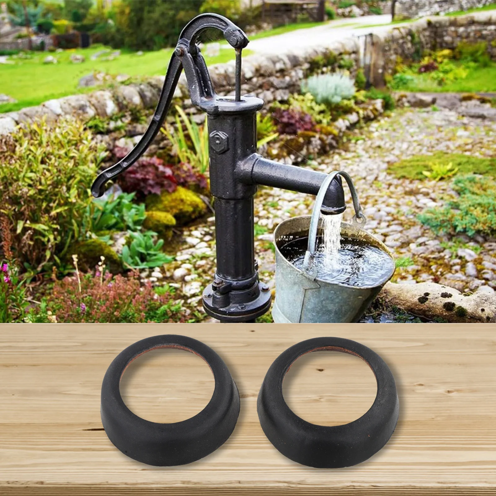 Leather Cuff Replacement for Handle Pump For Model 75 with Cowhide Leather Providing Strong Seal and Easy Assembly