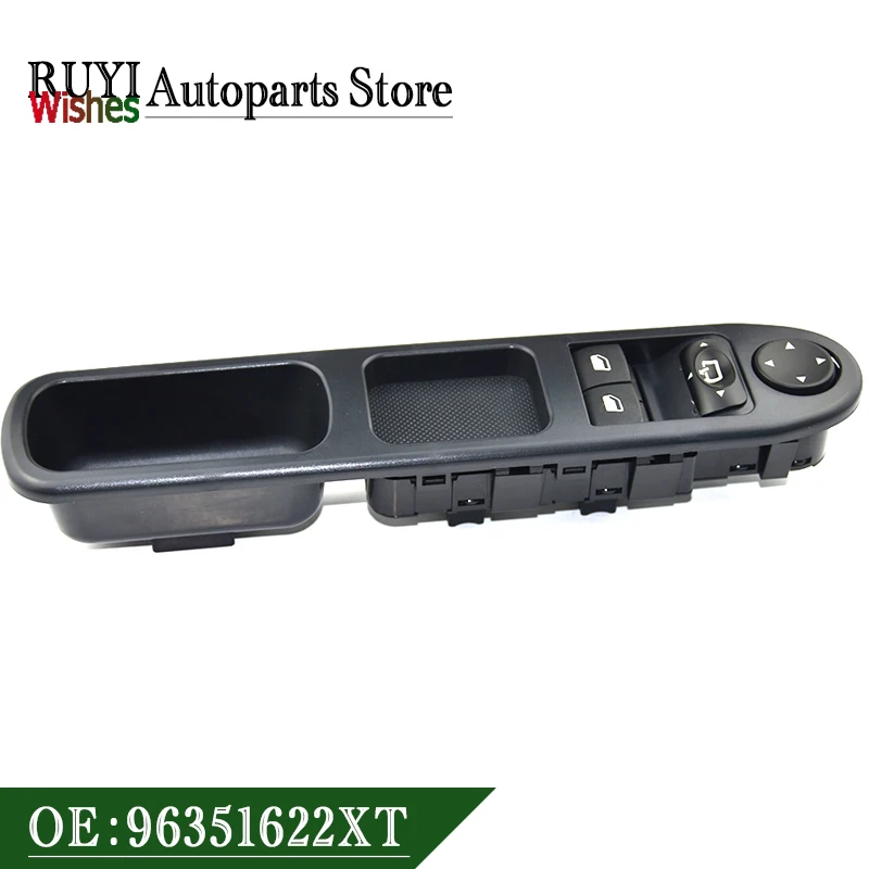 New Front Left Drive Side Power Window Control Switch 96351622XT 6554.E4 6554E4 6554 E4 For Peugeot 307 2000-2005