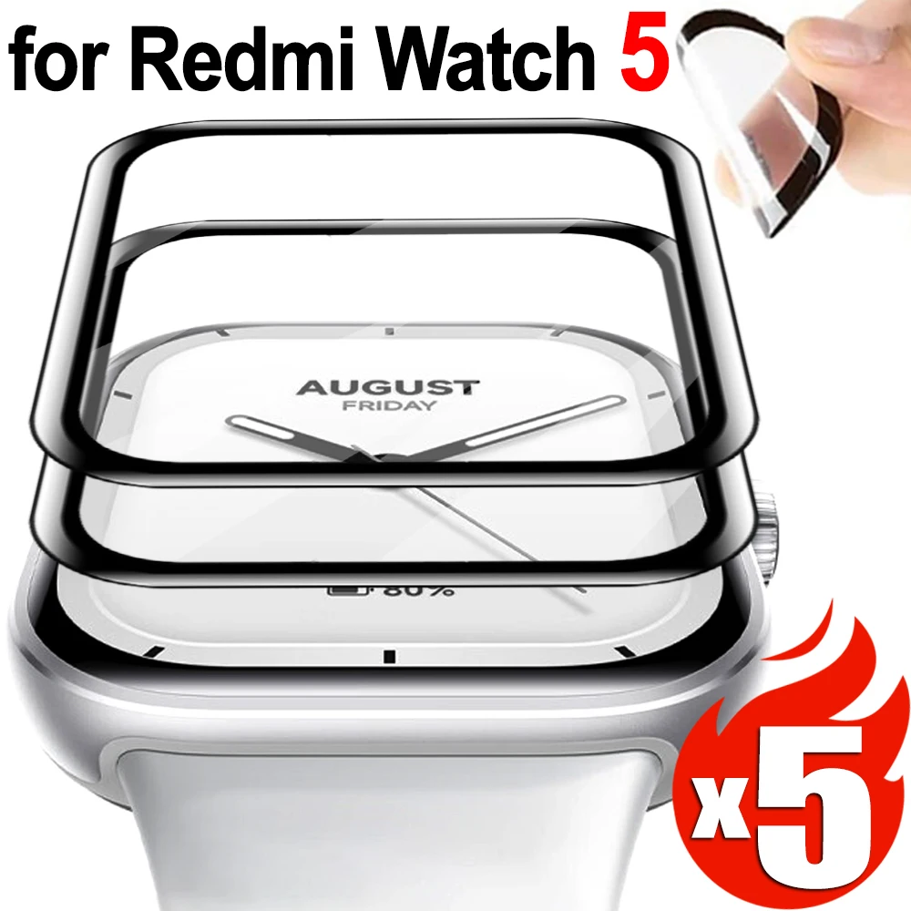 For Mi Redmi Watch 5 3D Curved Screen Protector Waterproof Anti-scratch Protective Films Smartwatch Full Cover for Redmi Watch5