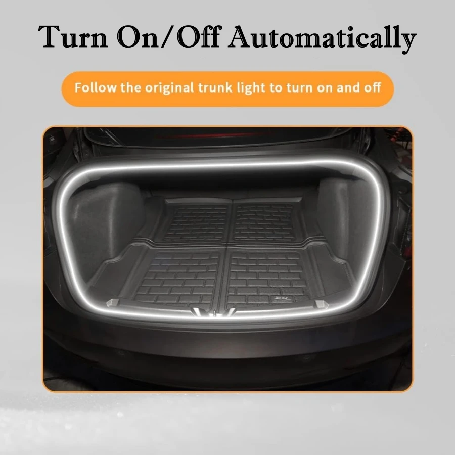 For Tesla Model 3 2021-2024 Highland LED Rear Trunk Cargo Light Interior Decoration Lights Model 3 Accessories Waterproof Lamp