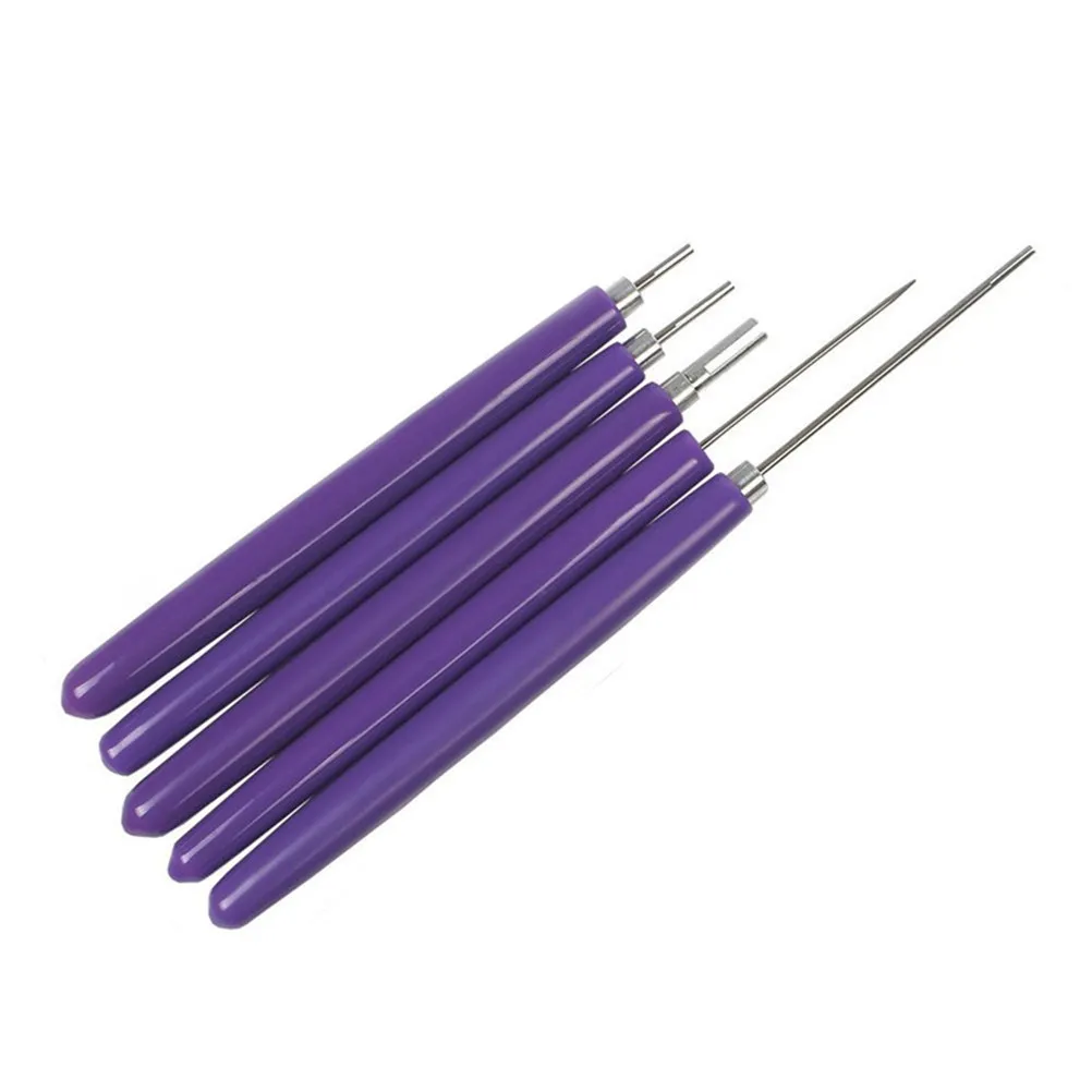 5Pcs Quilling Paper Pens DIY Craft Tools Concave Convex Indentation Nail Origami Stainless Steel Wooden Handle Yan