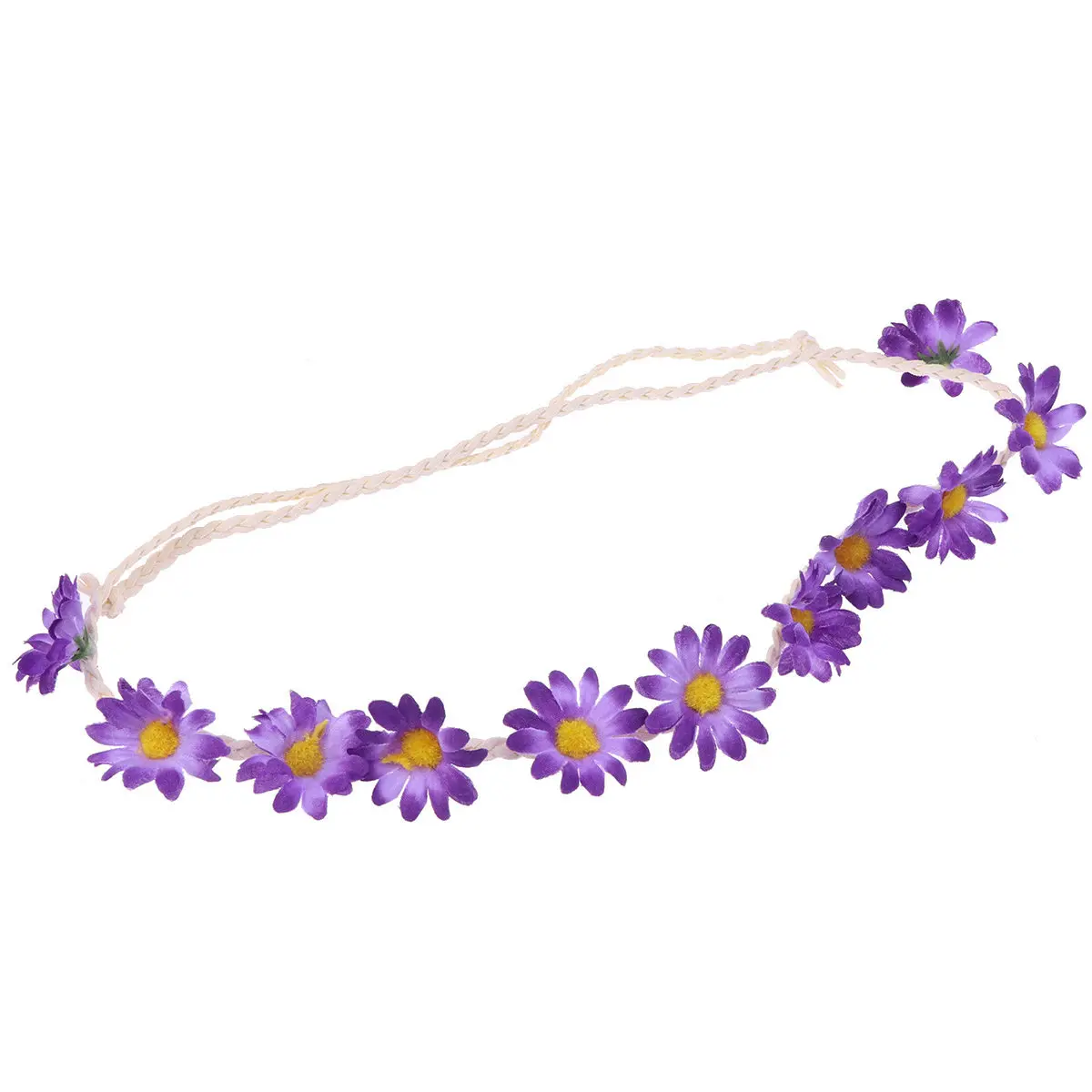 2Pcs Chrysanthemum Hair Band Unique Artificial Flower Design Wedding Bridal Headpiece Elegant Daisy Headband Women Hair Hoop