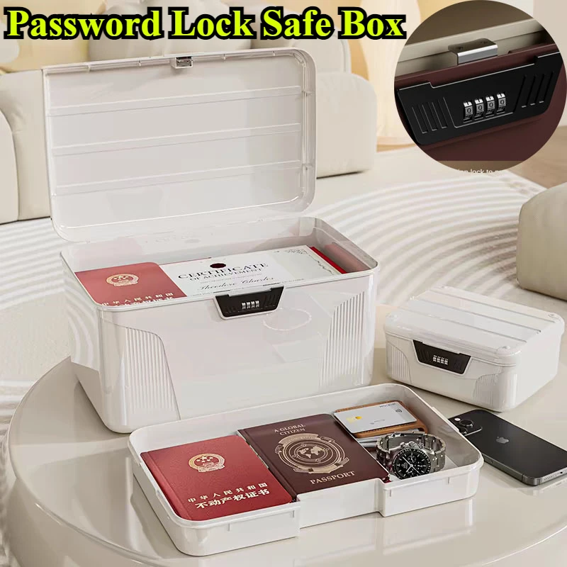 

Password Lock Safe Box Portable Money Safe Security Box Household Jewelry Privacy Security Storage Organizer Case Home Storage