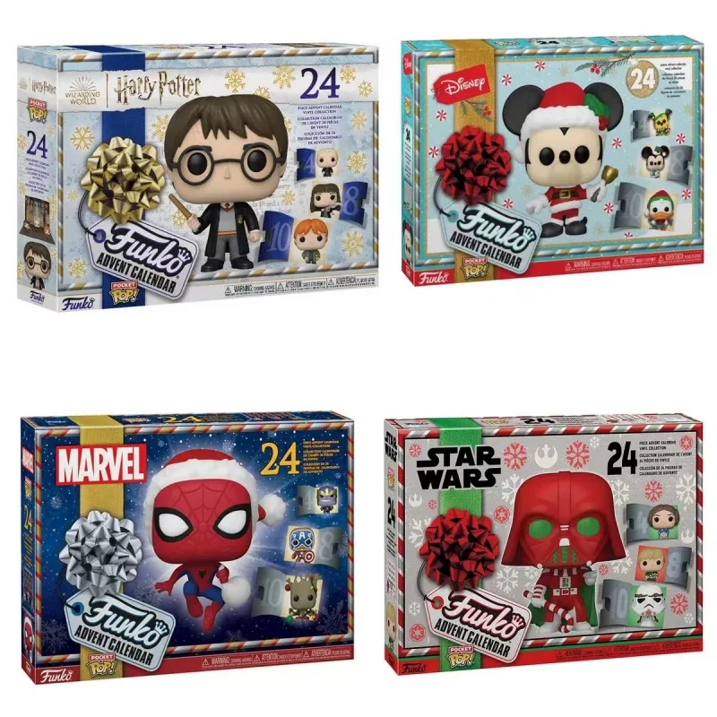 Funko Pop Spider-Man Adventskalender Box Figur Blind Box Pokemon Harry Potter Super Heroes Batman Figuren Spielzeug Weihnachtsgeschenke