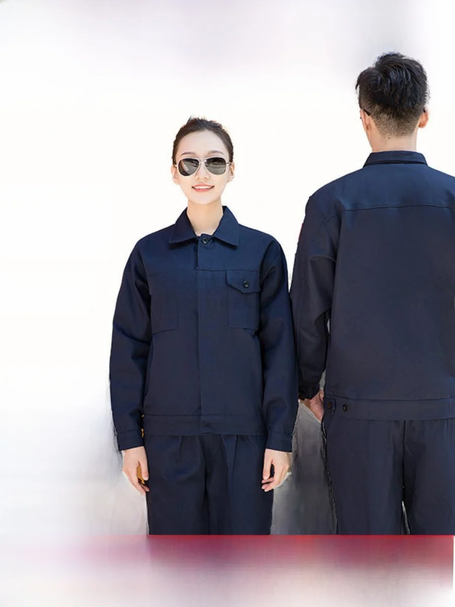 

Pure Cotton Anti-Flammable W Workwear Heat Resistant Thiened Wearable Steel ing Se Suit Anti-Static Set