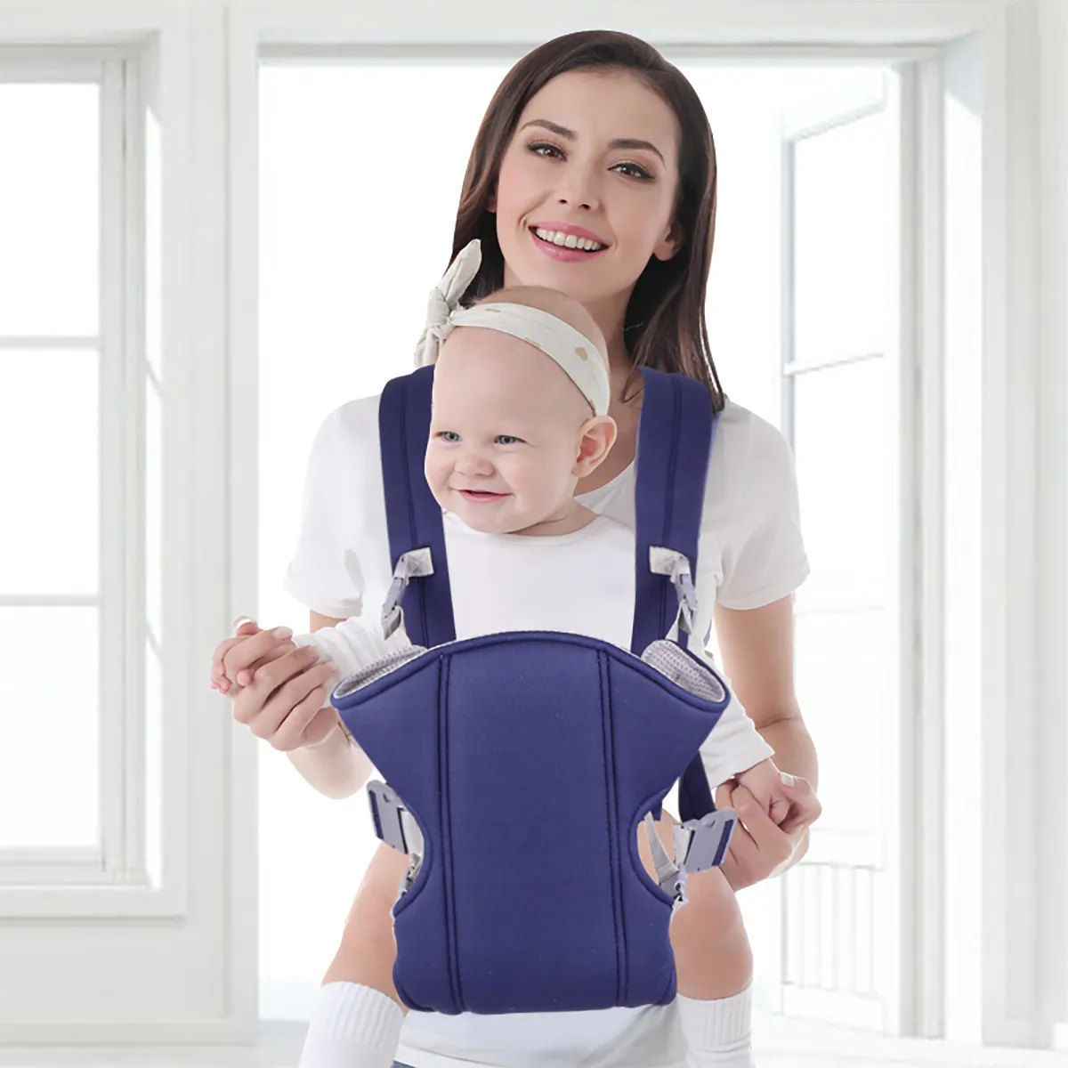 

1Pcs Infant Carrier Extra-Wide Belt Adjustable Snaps Backpack for Carrying Baby Summer Travel Outdoor Use Soft Padding