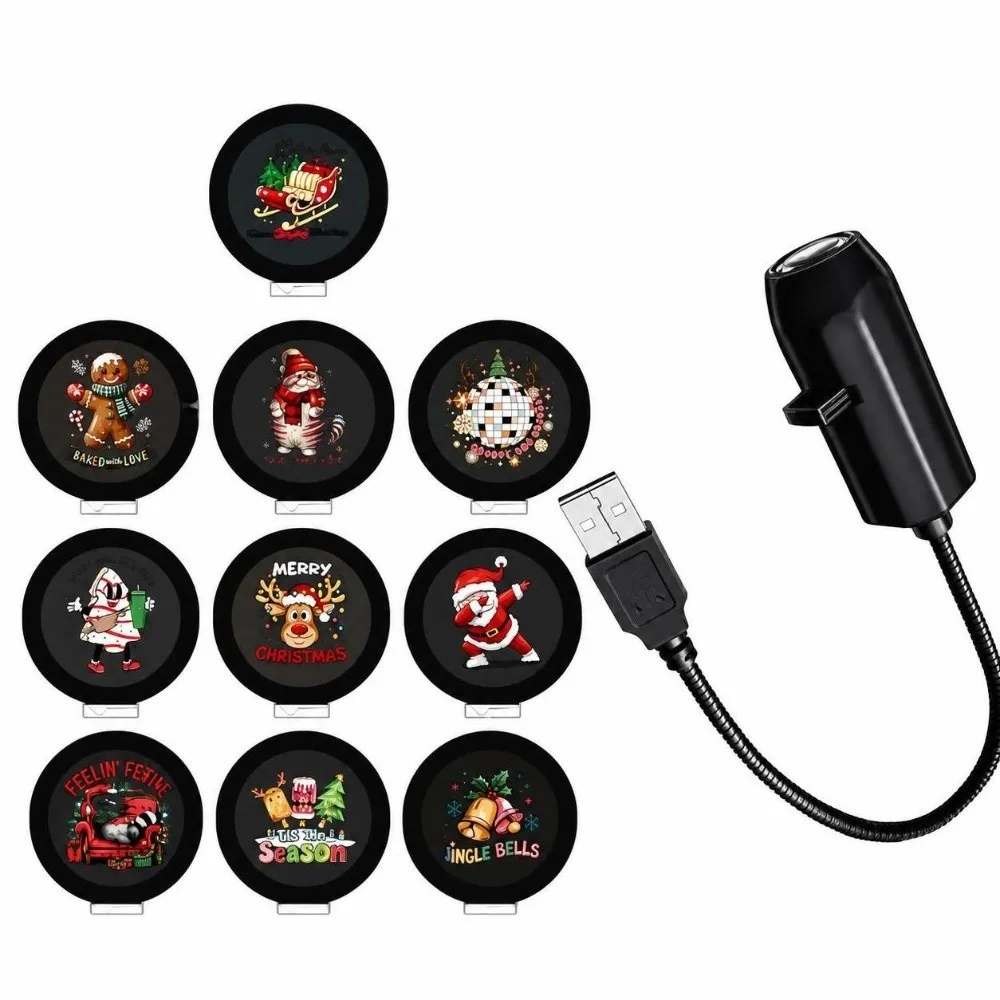 HD Resolution Christmas Scene Projector Plug and Play Multiple Scenes Festive Scene Projector Night Light Projector