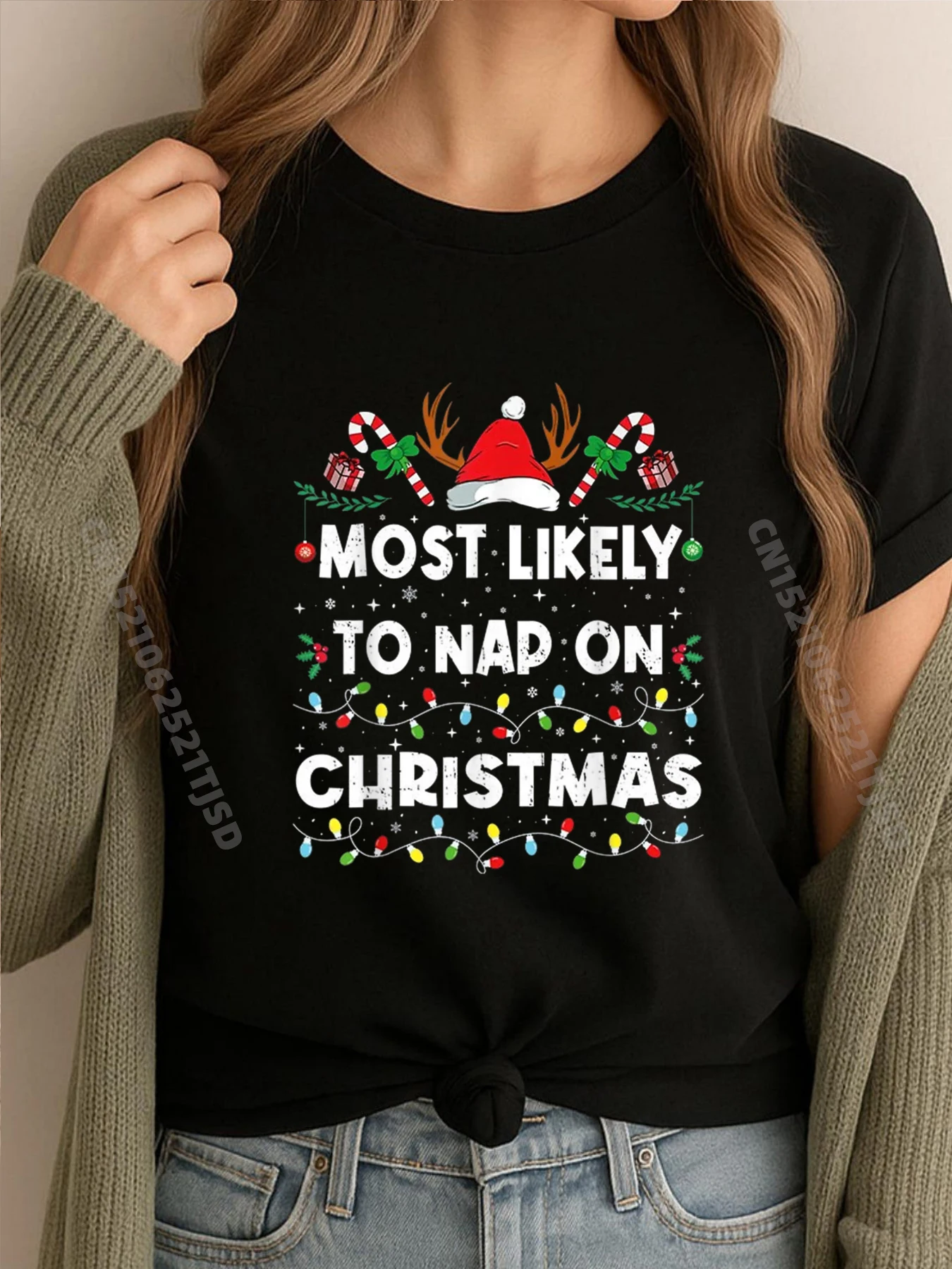 

Most Likely To Nap On Christmas Family Matching Men's T-Shirts Halloween National Flag Day