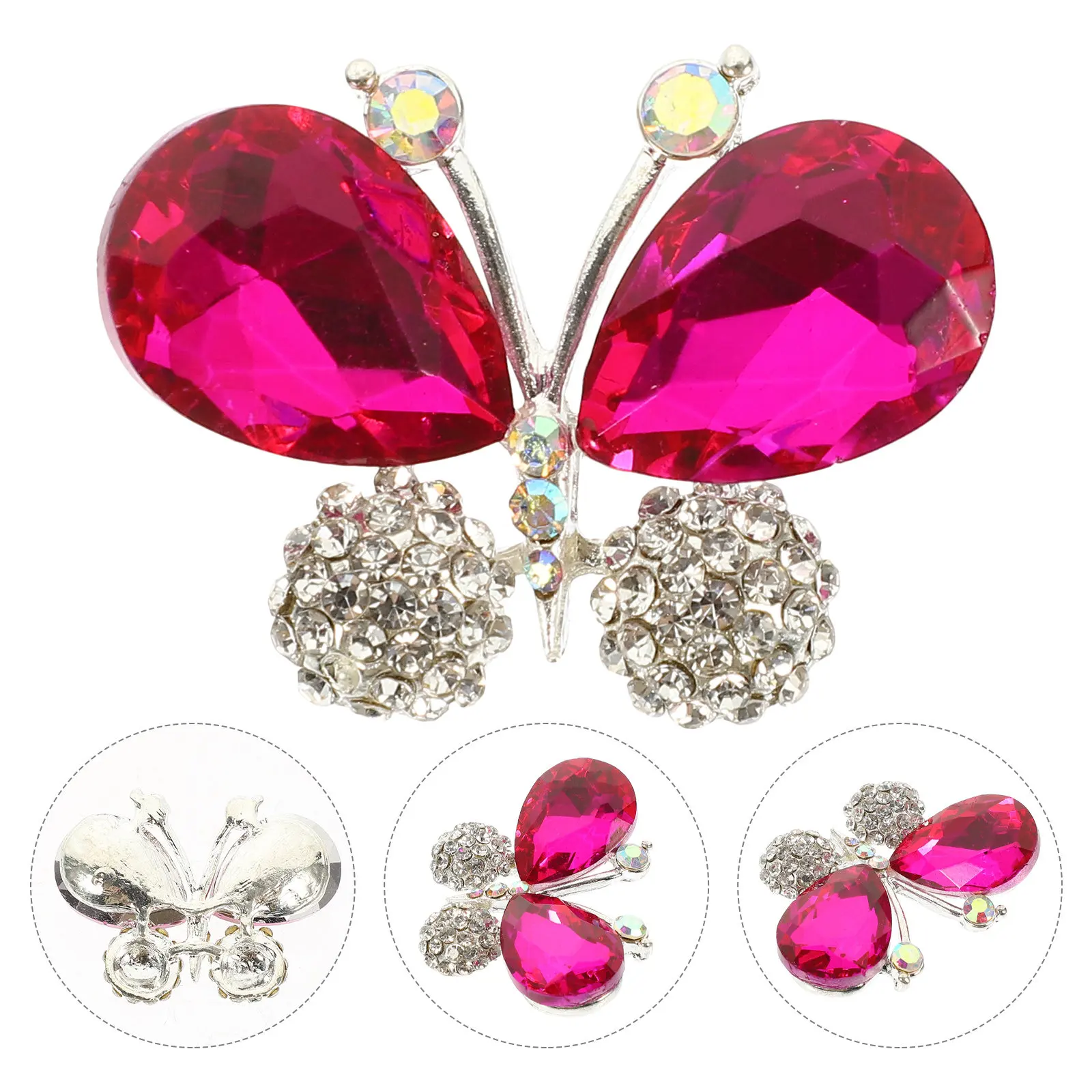 High-Grade Alloy Rhinestone Crystal Glass Brooch Decorative Patch for Clothing Shoes Handbags DIY Crafting Garment Sewing