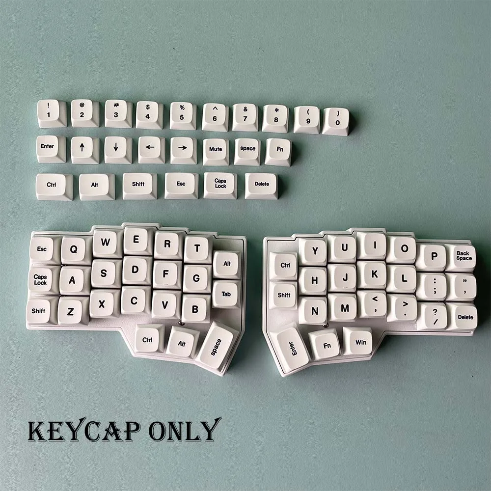 XDA Profile PBT Material Dye-sub Keycap Dedicated to Split Mini MX Mechanical Keyboard compatible with Corne Sofle Velve
