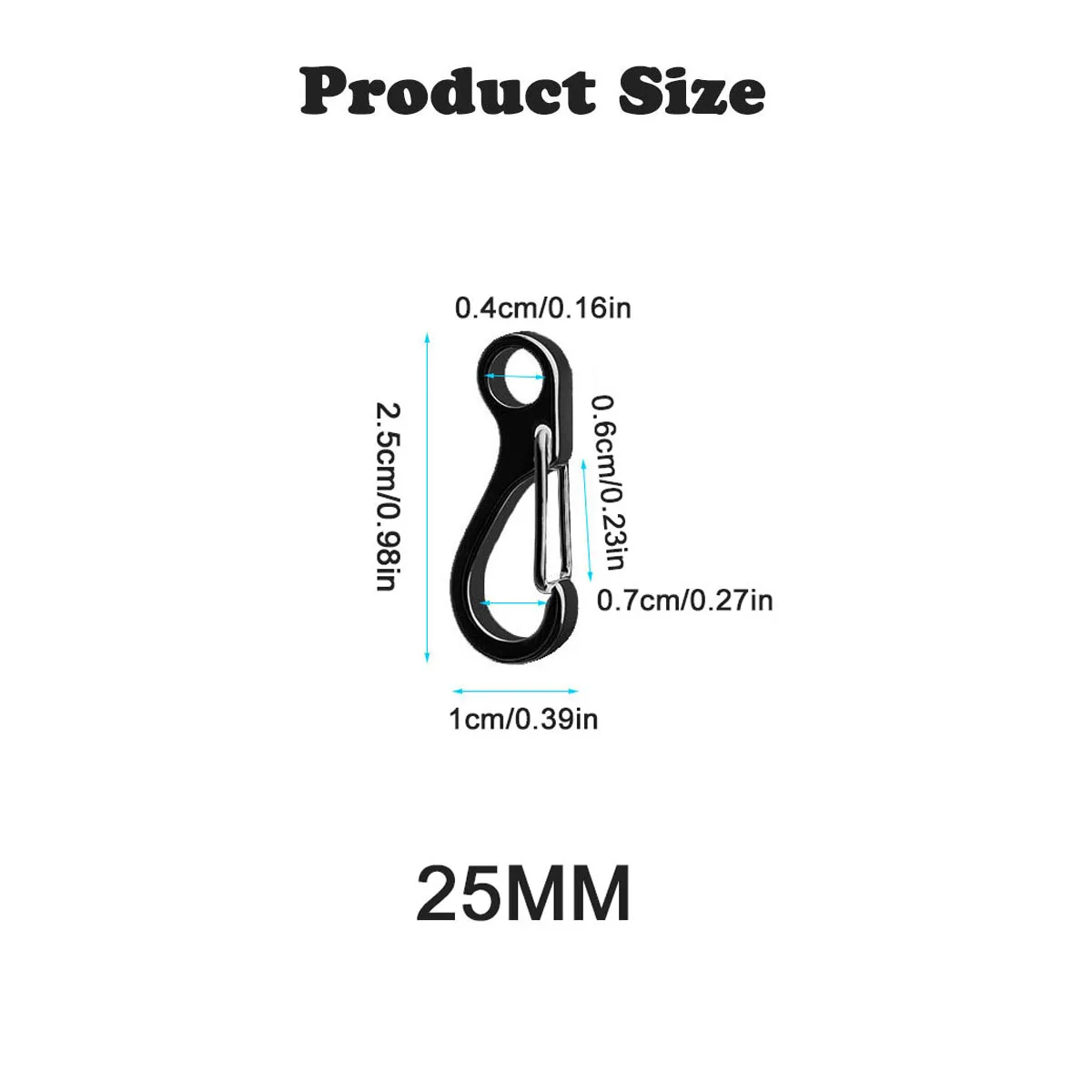 15/30/50PCS Metal Keychain, Mini Spring Buckle, Alloy Keychain, Suitable for Backpack accessories, Hanging accessories.