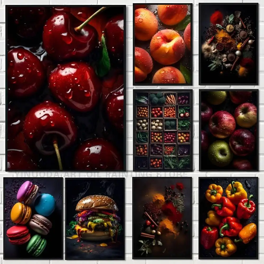لذيذ الغذاء الغذاء الاباحية الفواكه ملصق جدار الفن الطباعة مقاوم للماء غرفة المعيشة المنزلي غرفة نوم بار ديكور جمالي #1