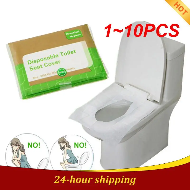 

1~10PCS lot Disposable Toilet Seat Cover Waterproof Safety Travel/Camping Bathroom Accessiories Mat Portable Essential for