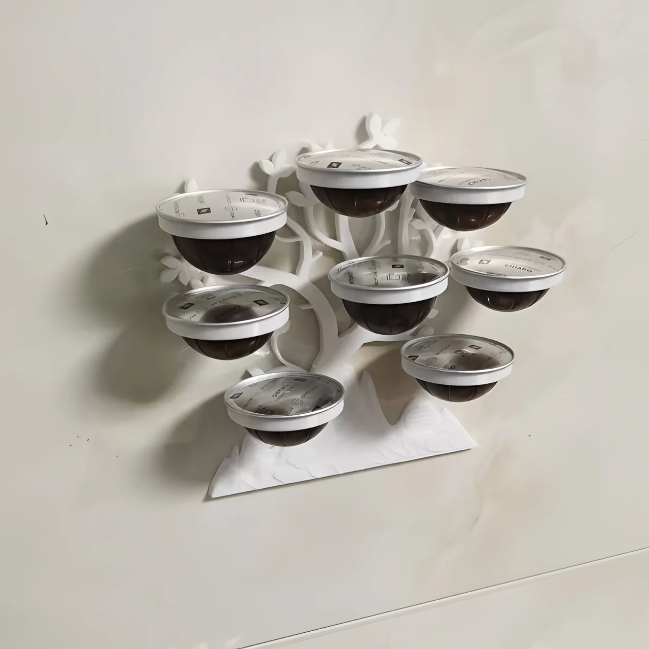 Fotografia 5: Suporte de armazenamento de cápsulas de café com design de árvore estilo minimalista suporte dropshipping atacado varejo